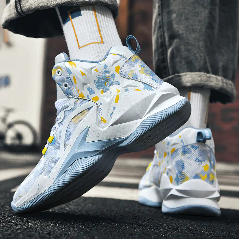 New High-Top Basketball Shoes for Boys (Mesh)