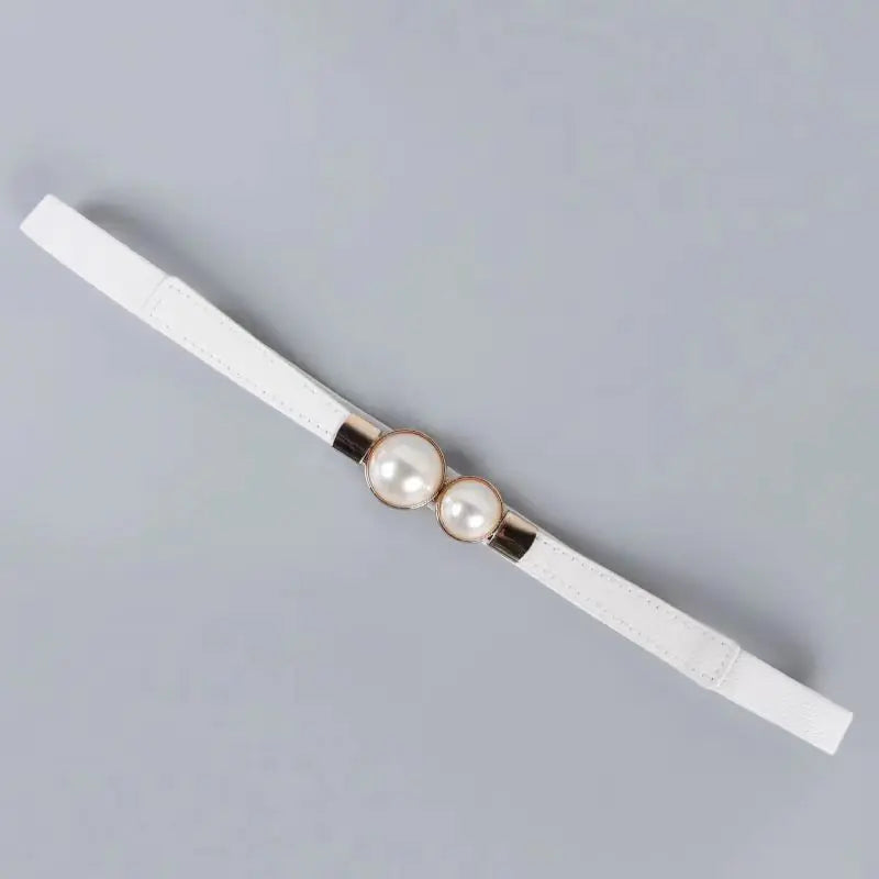 Pearl Waist Belt for Women - Elastic Decorative Design