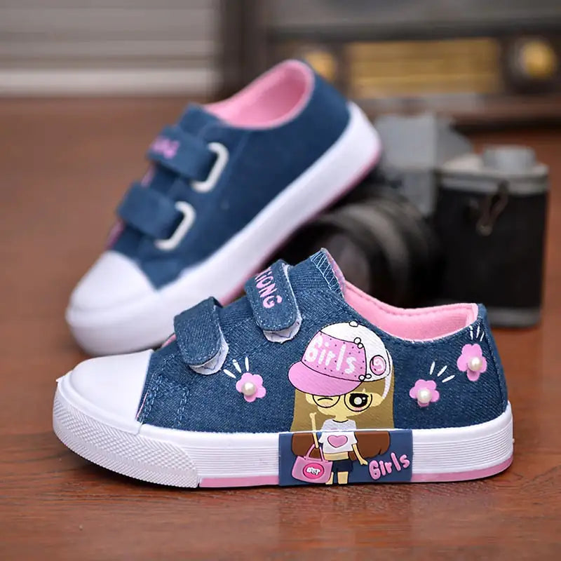 Breathable Canvas Sneakers for Girls and Babies