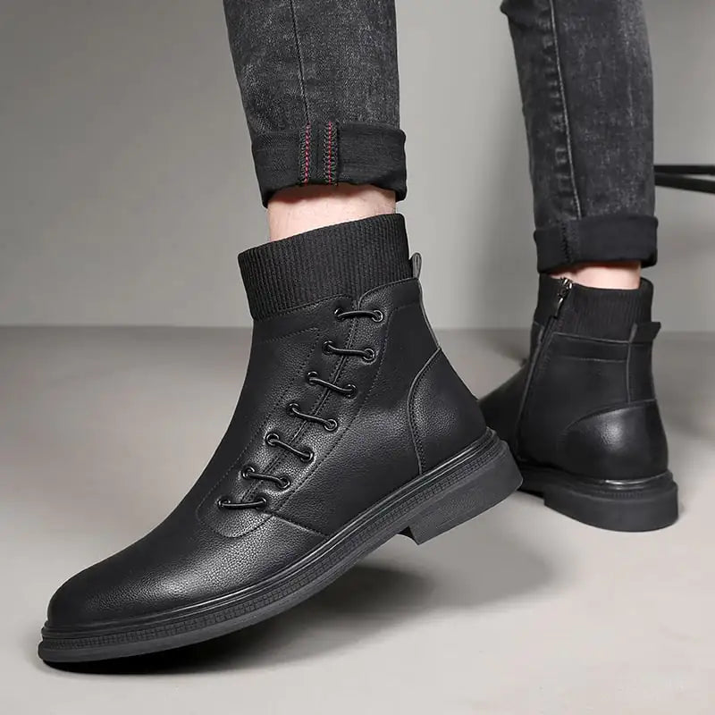 Plush Warm Chelsea Boots - British Fashion for Men