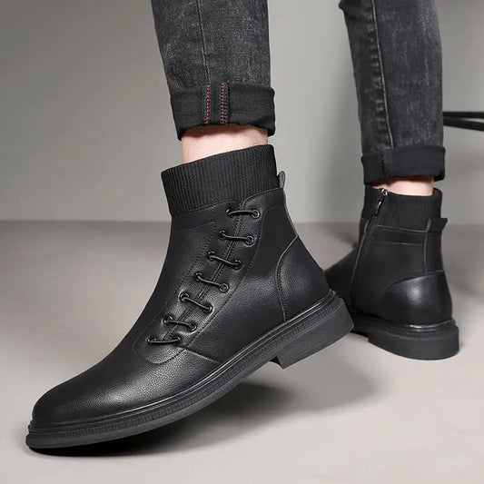 Plush Warm Chelsea Boots - British Fashion for Men