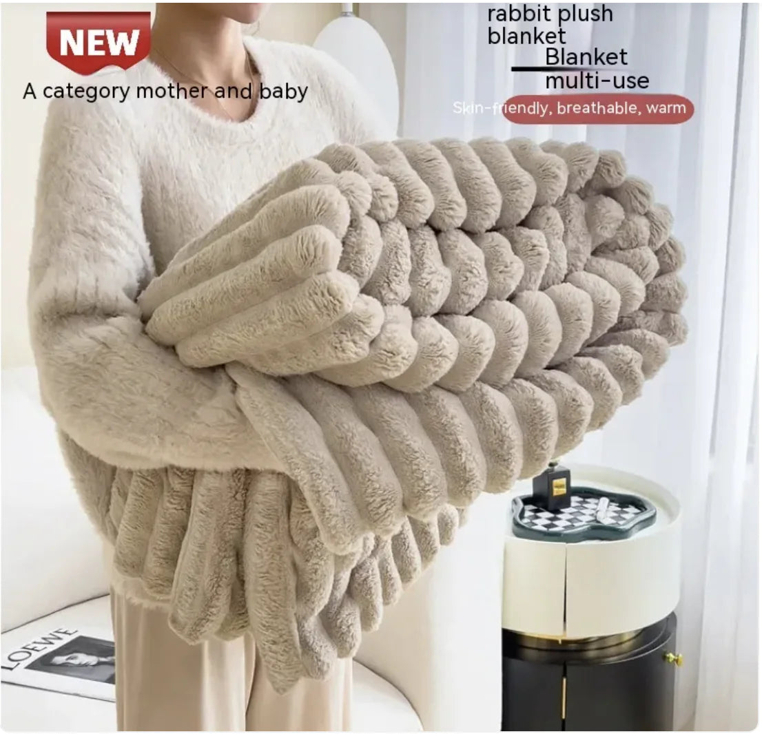 Double-Sided Soft Velvet Fur Blanket