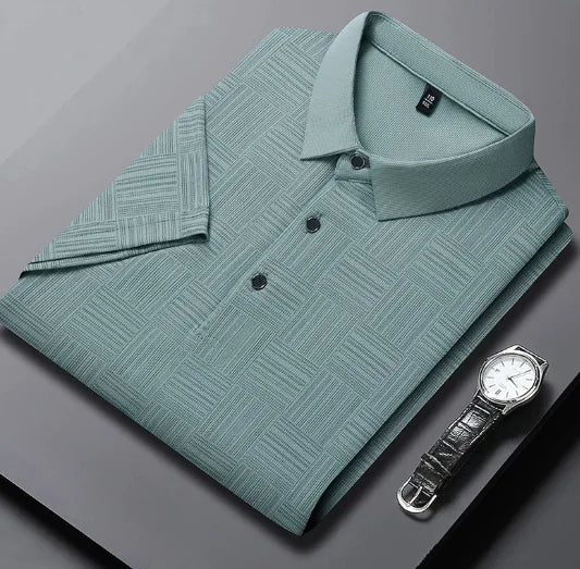 Men's Textured Polo Shirt (Short Sleeve, One Piece)