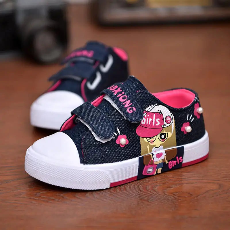 Breathable Canvas Sneakers for Girls and Babies