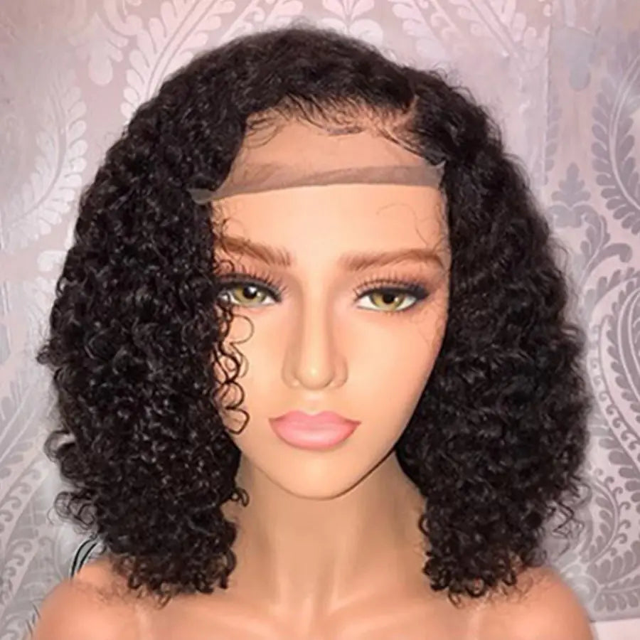 Lace Front Wig for Women - Short Curly Synthetic Hair