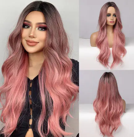 Long Curly Hair Chemical Fiber Wig for Women