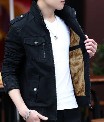 Men's Casual Jacket with Zipper and Button (Single Piece)