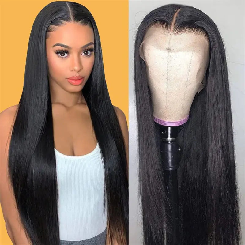New Black Matte Long Straight Wig for Women