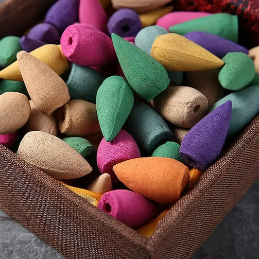 128pcs Aromatic Backflow Incense Cones for Meditation