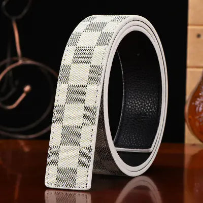 Men's Smooth Buckle Letter H Casual Belt (Korean Style)