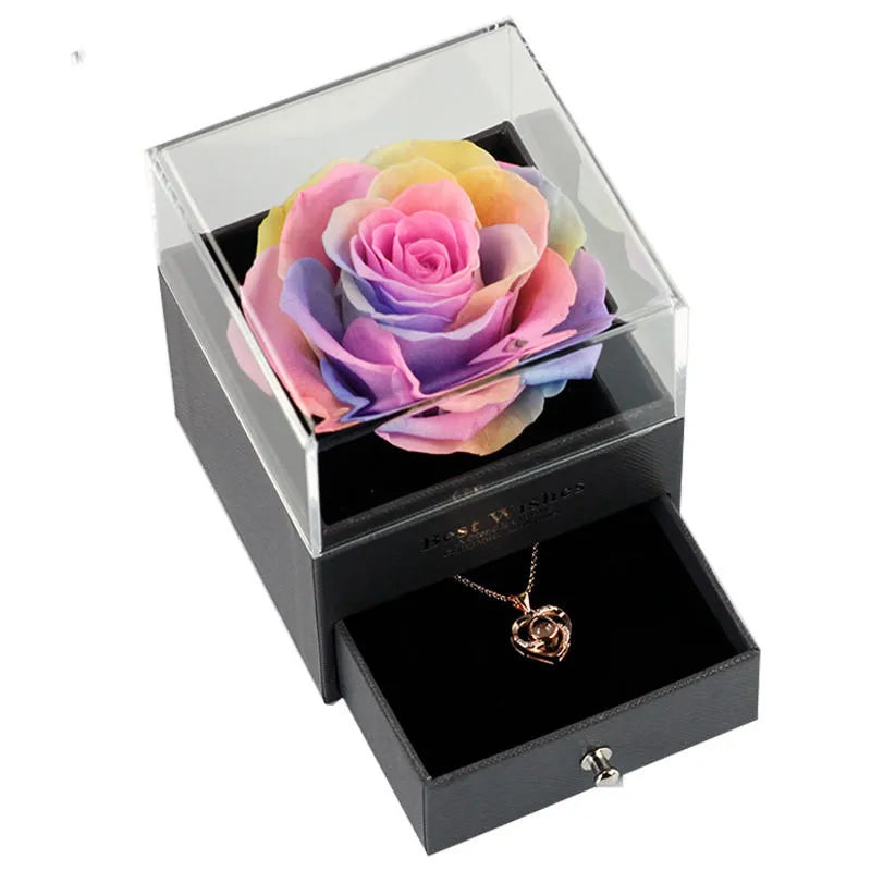 Preserved Flower  with Necklace