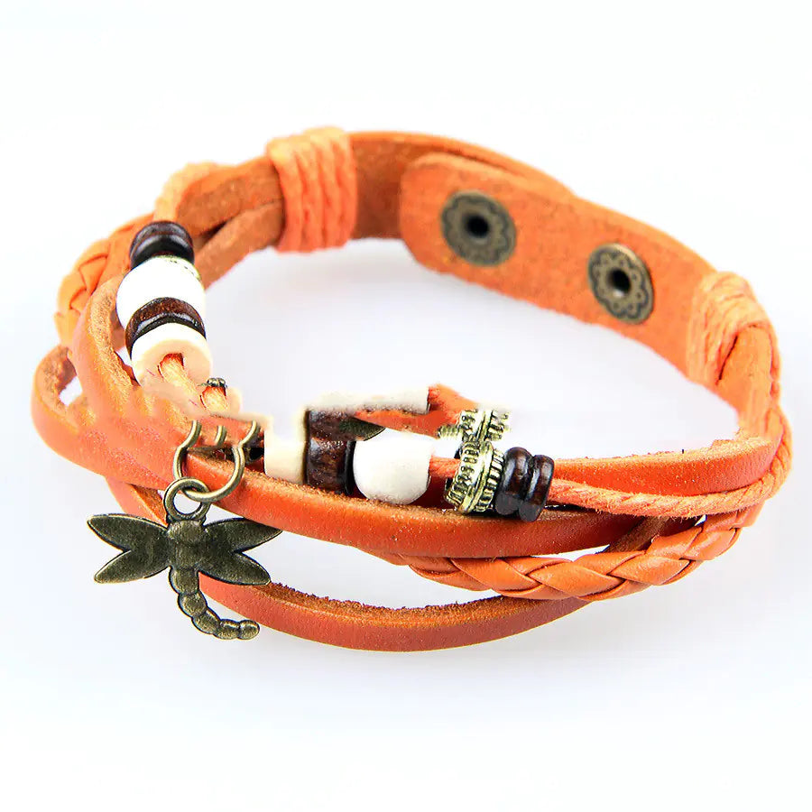 Multi-layer Hand-woven Leather Wax Rope Bracelet