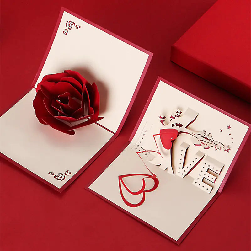 3D Pop-Up Love Postcard Greeting Card for Events