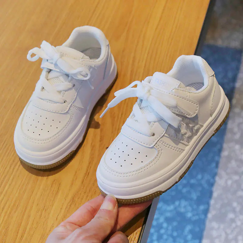 Lightweight Non-slip Children's Casual White Sneakers