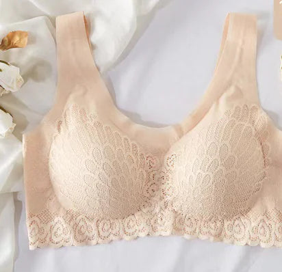 Seamless Breathable Lace Push-Up Bralette for Women