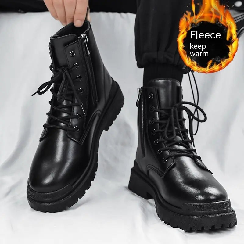 Men's Mid-top British Leather Tide Boots