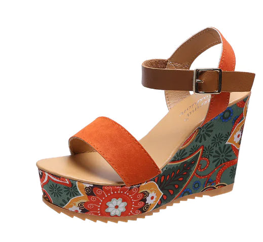 Embroidered Wedge Sandals - Summer 2020 Women's Shoes