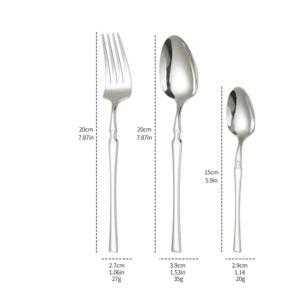Titanium Coated Stainless Steel Cutlery Set for Dining
