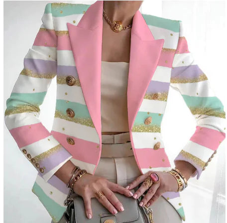 WOLFF Stylish Printed Blazer for Women (One Piece)