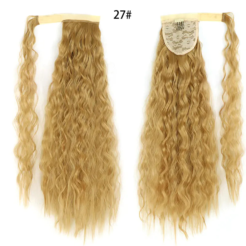 Water Wave Ponytail Wig with Velcro Band (High Temp Fiber)