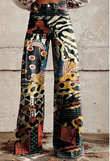 Aurelia Retro Flared Trousers for Women (Single Piece)