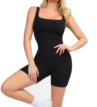 Seamless Square Neck One Piece Sports Romper (Single)