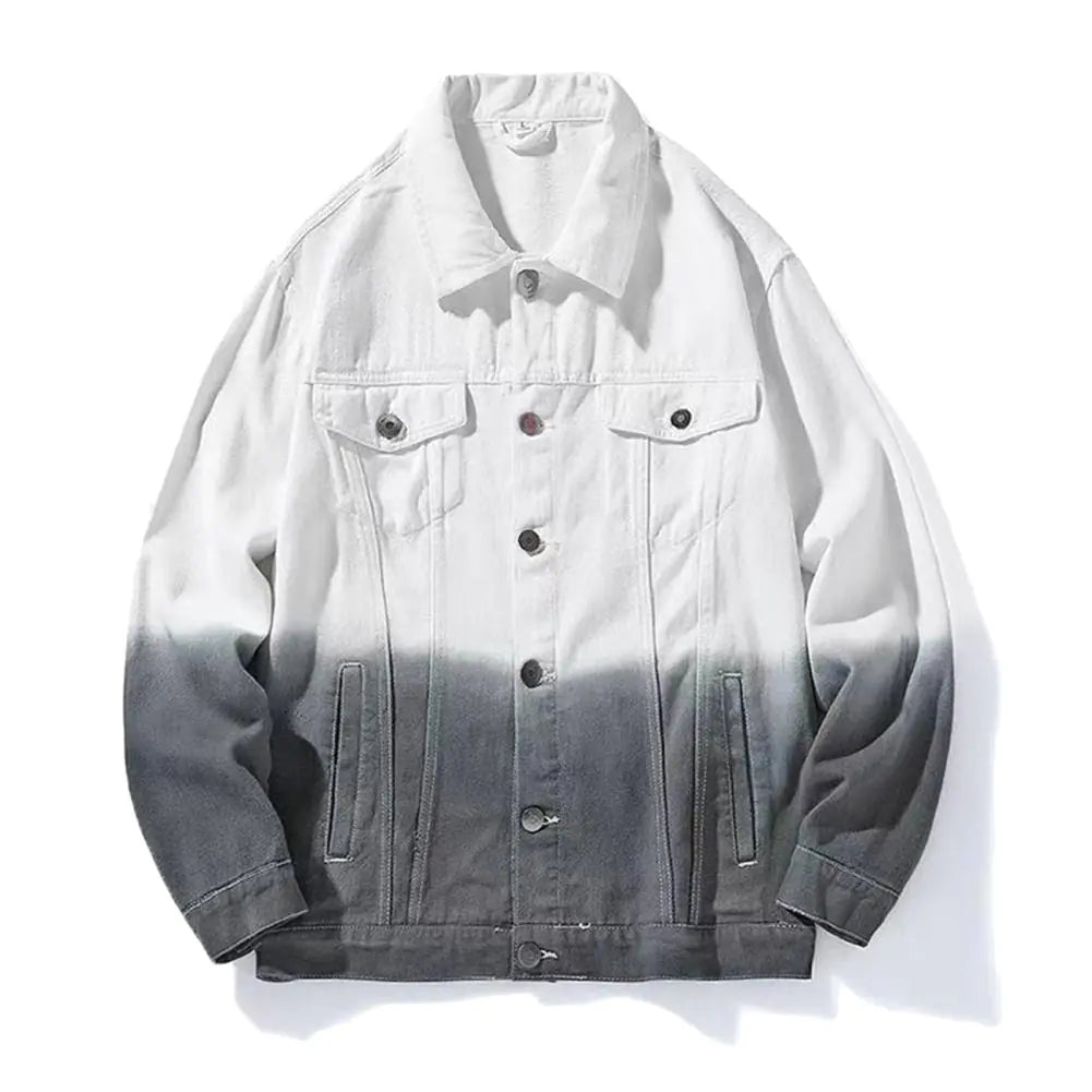 Unisex Turn-Down Collar Denim Jacket