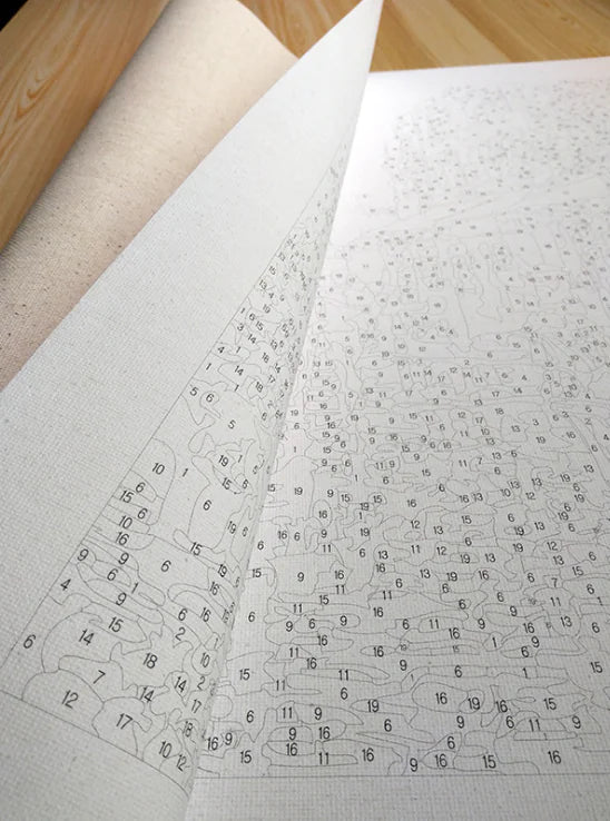 DIY Unframed Floral Numbered Painting Kit