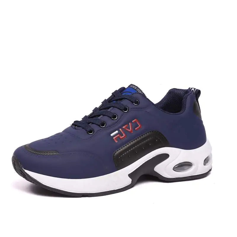 New Men's Leather Cushion Casual Running Sneakers