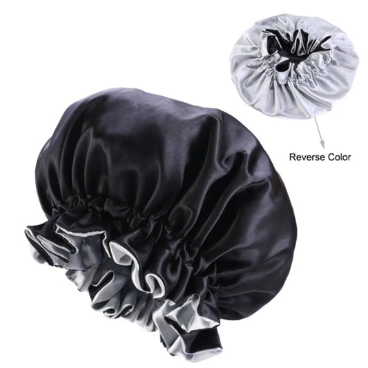 Extra Large Round Double Satin Lace Nightcap
