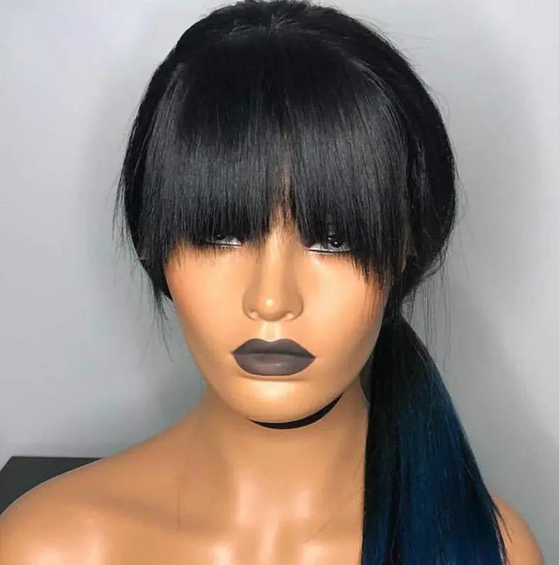 Women's Trendy Long Straight Synthetic Wig Set