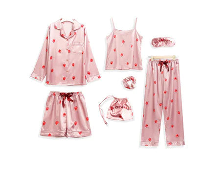 Cecília Long Sleeve Silk Pajama Set (One Set)