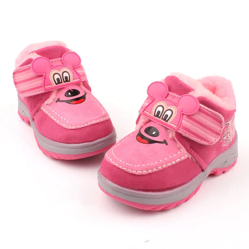 Winter Plush Thick Children's Cotton Shoes, Cute Canvas