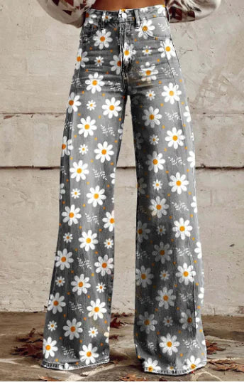 Aurelia Retro Flared Trousers for Women (Single Piece)