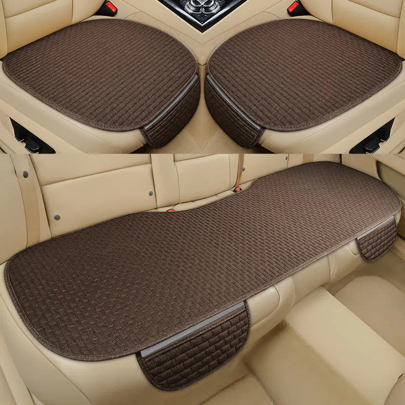 Summer Linen Comfortable Car Seat Cushion Set (3 pcs)