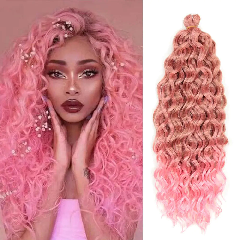 New Crochet Hair Wave Braided Curls Hairstyle