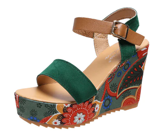 Embroidered Wedge Sandals - Summer 2020 Women's Shoes