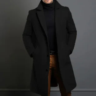 Elegant Wool Overcoat for Men (Single Piece)