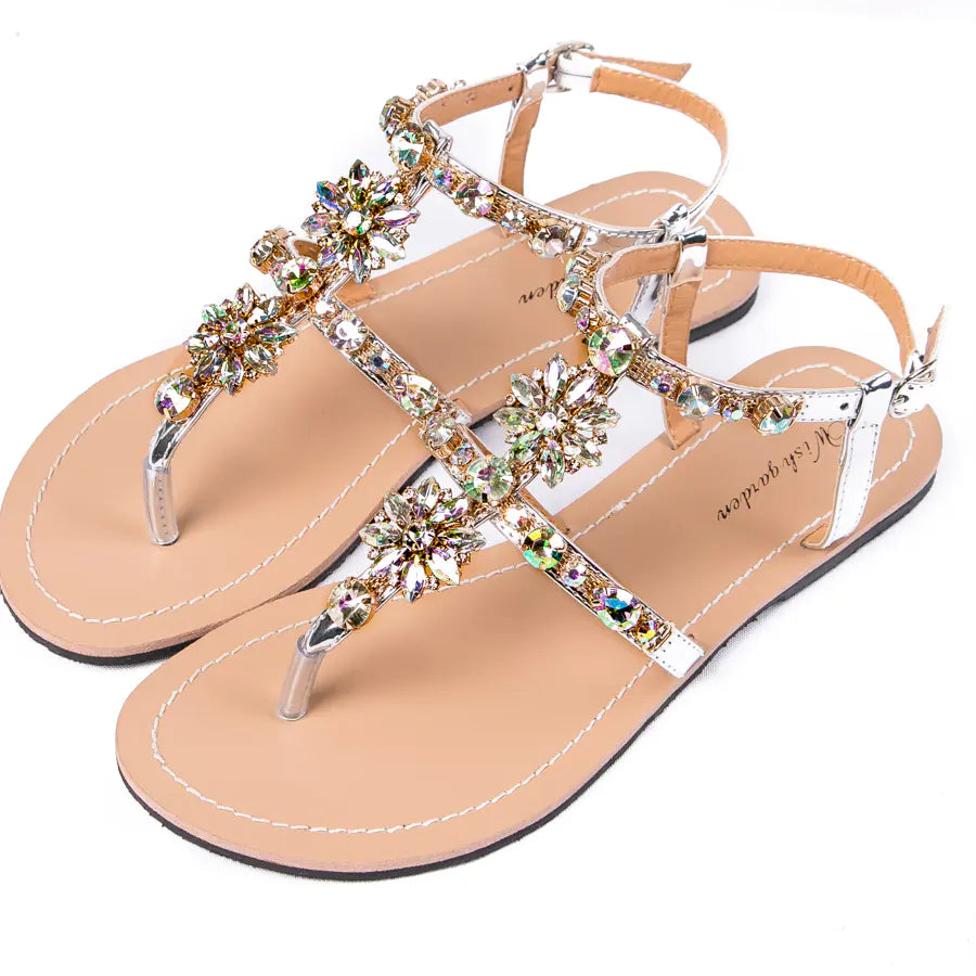 All-Match Crystal Sandals