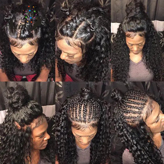 New Long Curly Lace Wig for Women - Black Hairpiece