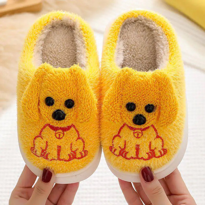 Warm Cartoon Home Slippers with Soft Bottoms