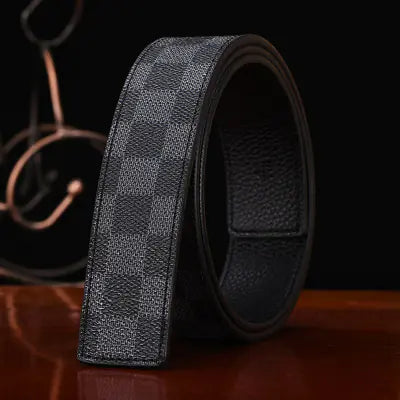 Men's Smooth Buckle Letter H Casual Belt (Korean Style)