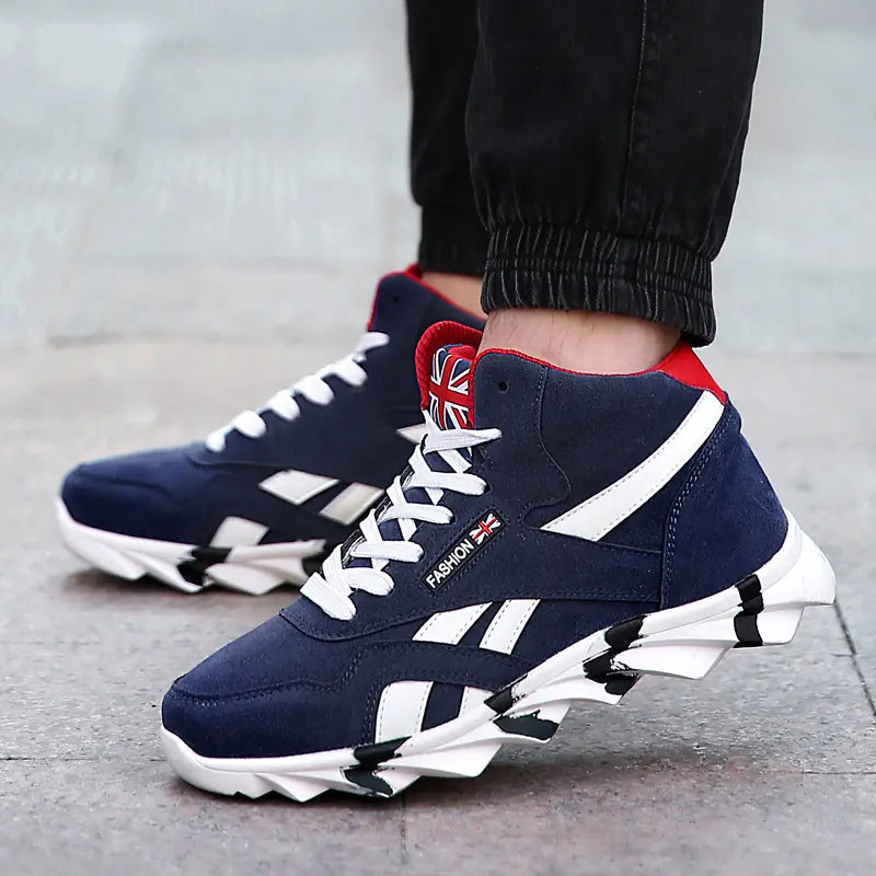 Fashionable Casual Men's Shoes with Thick Sole Design