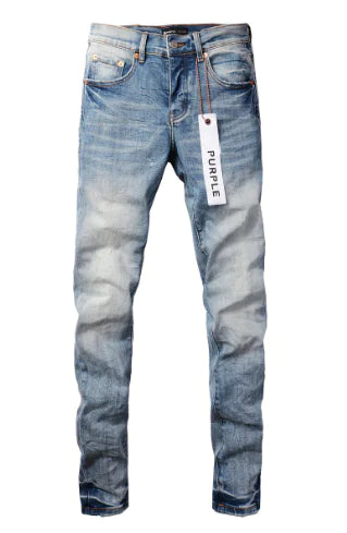 Men's American High Street Blue Patch Jeans (Single Item)