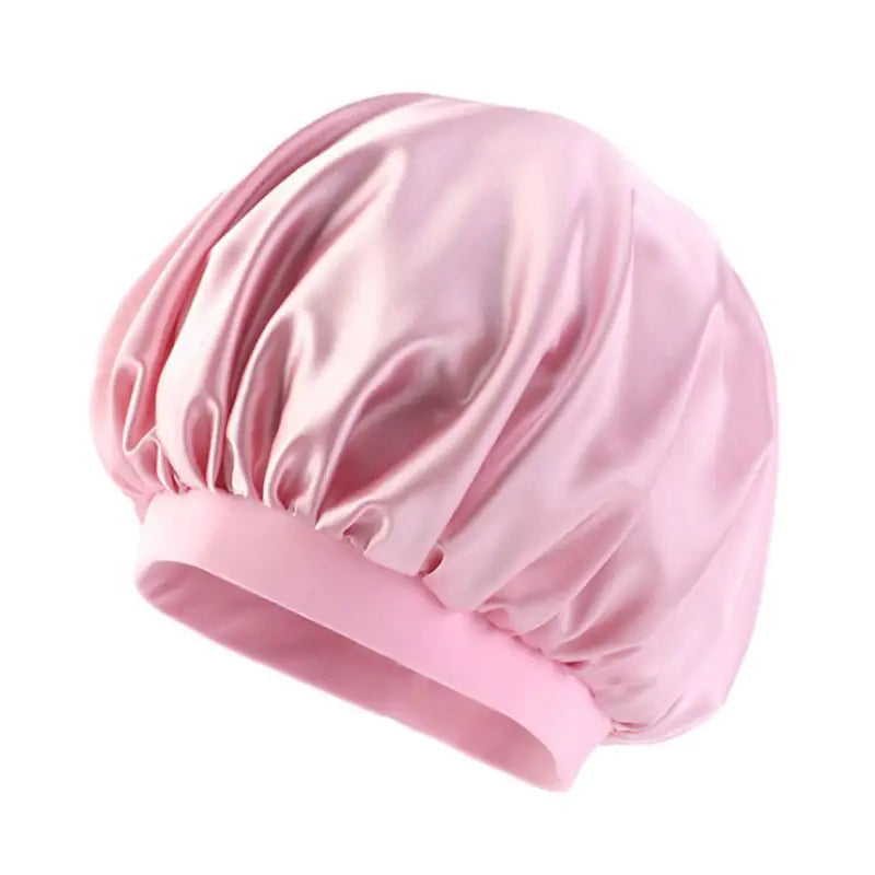 Printed Satin Elastic Wide Edge Sleep Cap