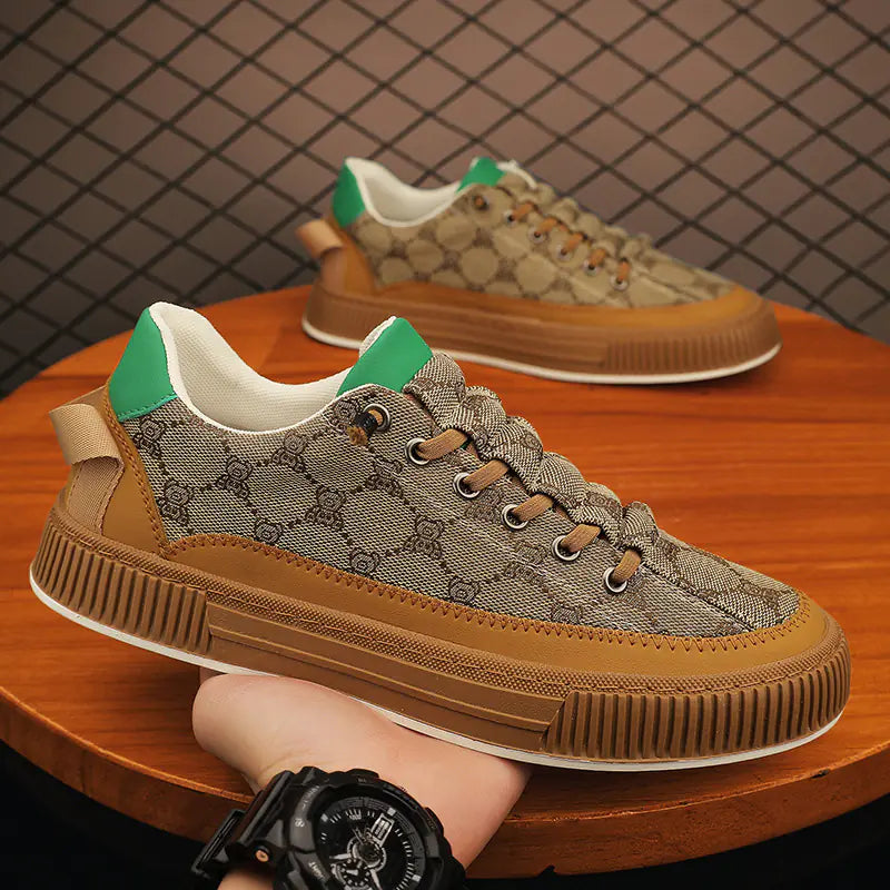 Men's Breathable Canvas Slip-On Sports Shoes (Black)