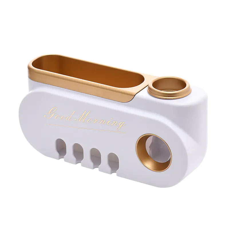 Creative Toothbrush Holder with Toothpaste Squeezer Set