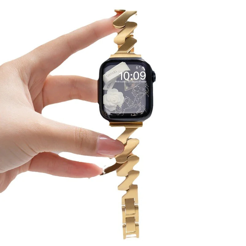 Metallic Wave Pattern Apple Watch Band for iWatch 8765