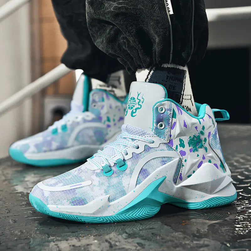 New High-Top Basketball Shoes for Boys (Mesh)