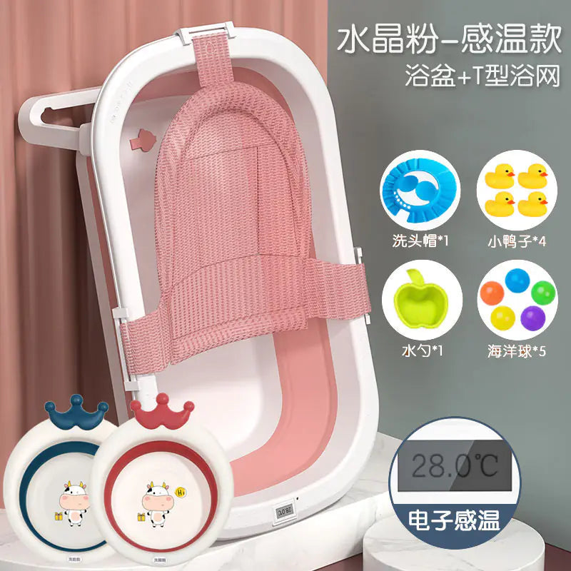 Foldable Baby Bathtub Set for Newborns and Kids